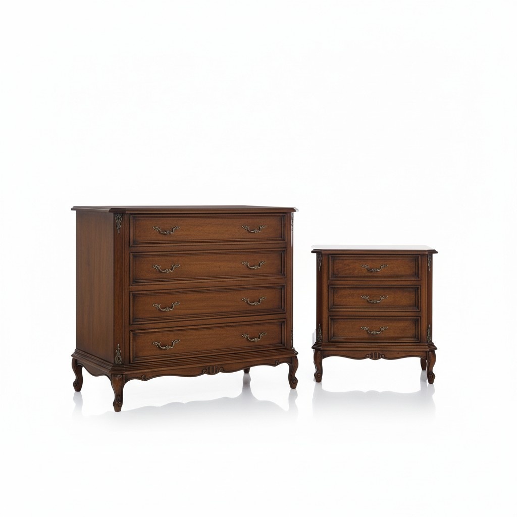 Design furniture style baroque large chest of drawers brown luxury Italian furniture new