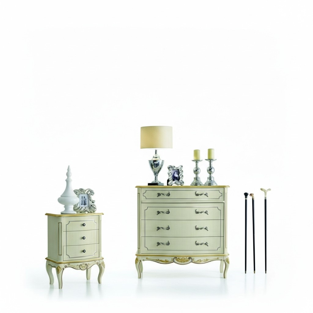 Design Furniture Style Classic Luxury XXL Dresser White Wood Luxury Italian Furniture New