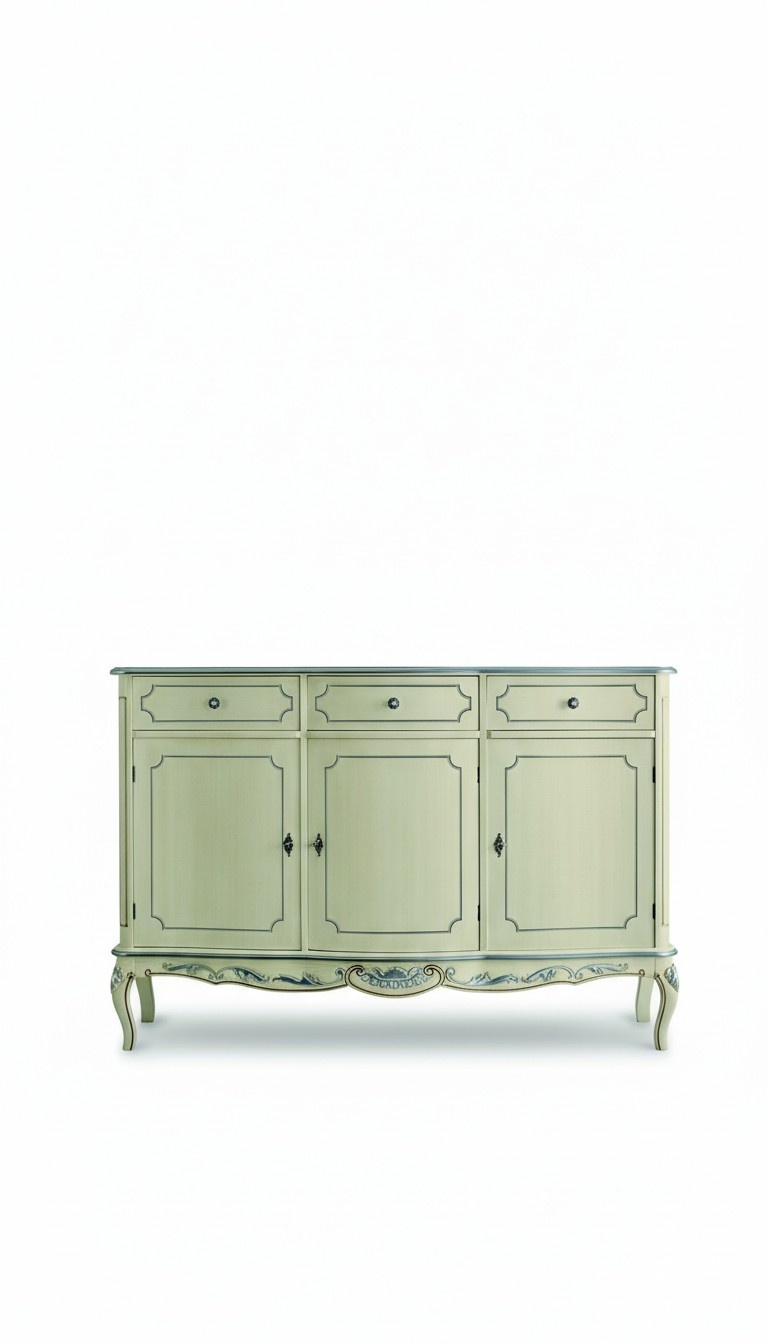 Design Furniture Style Classic Dresser White Sideboard Wood Italian Furniture New