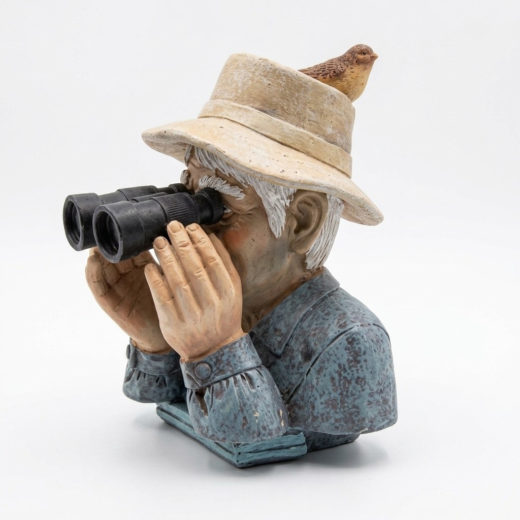 Funny decorative sculpture designed as hunter binoculars 34x25cm b303