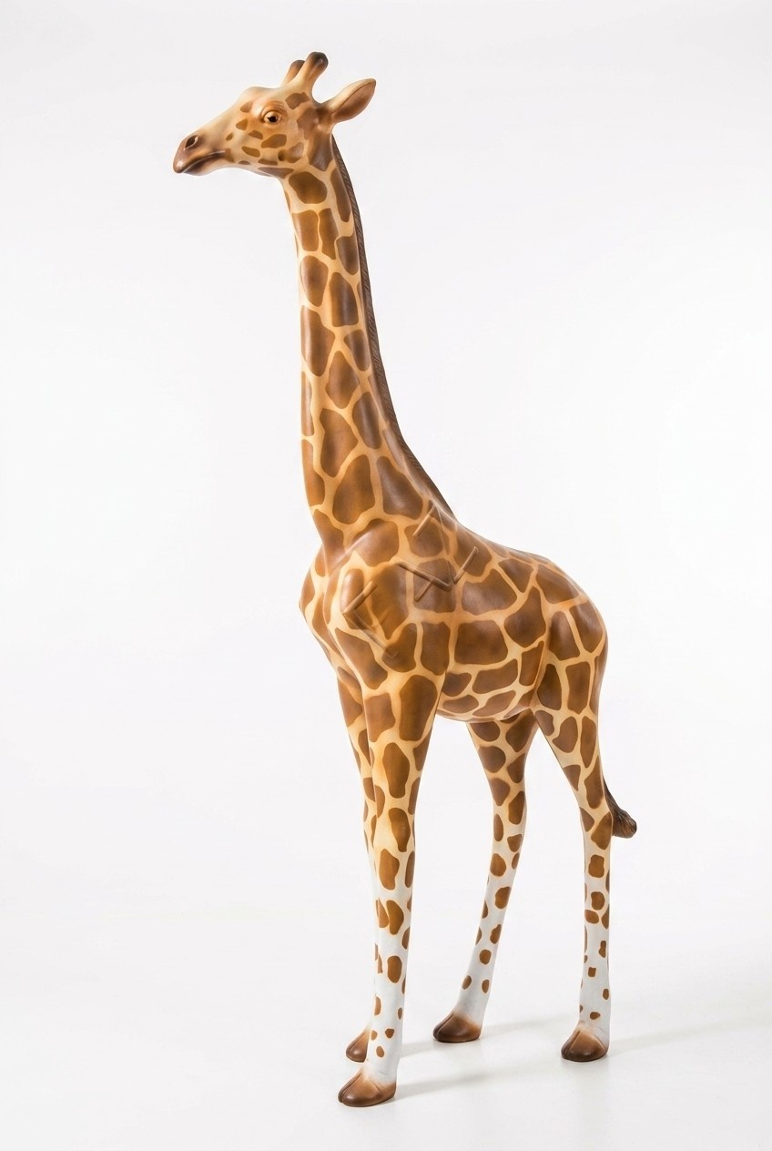 Design massive giraffe figurine decorative garden sculpture 210cm height