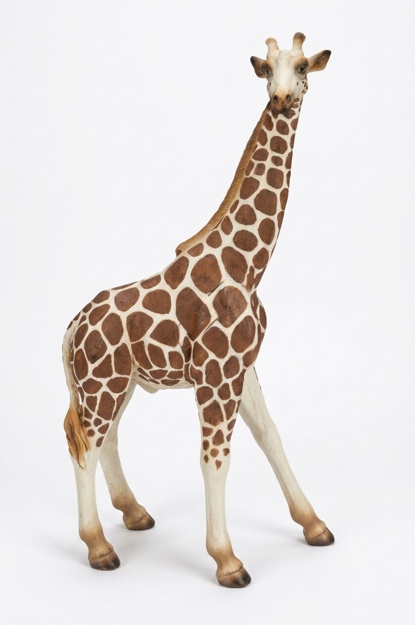 Original colored gloss decorative garden sculpture designed as a giraffe 78x40x21cm
