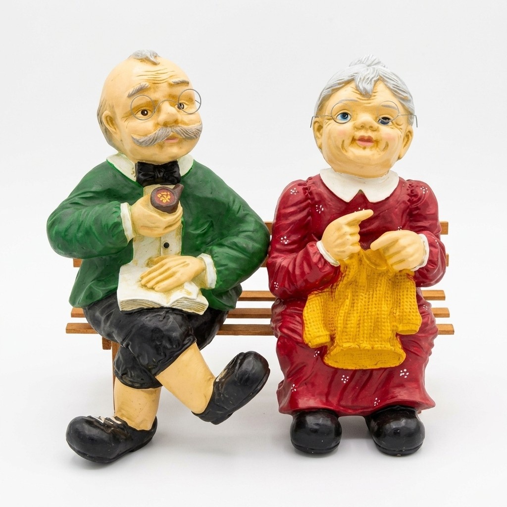 Design grandfather and grandmother figure statue sculpture figures sculptures decoration