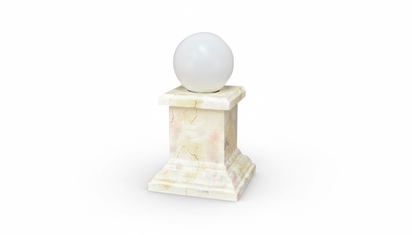 Antique greek column with the Medusa cutout & crackles imitation solar floor lamp, model 6936