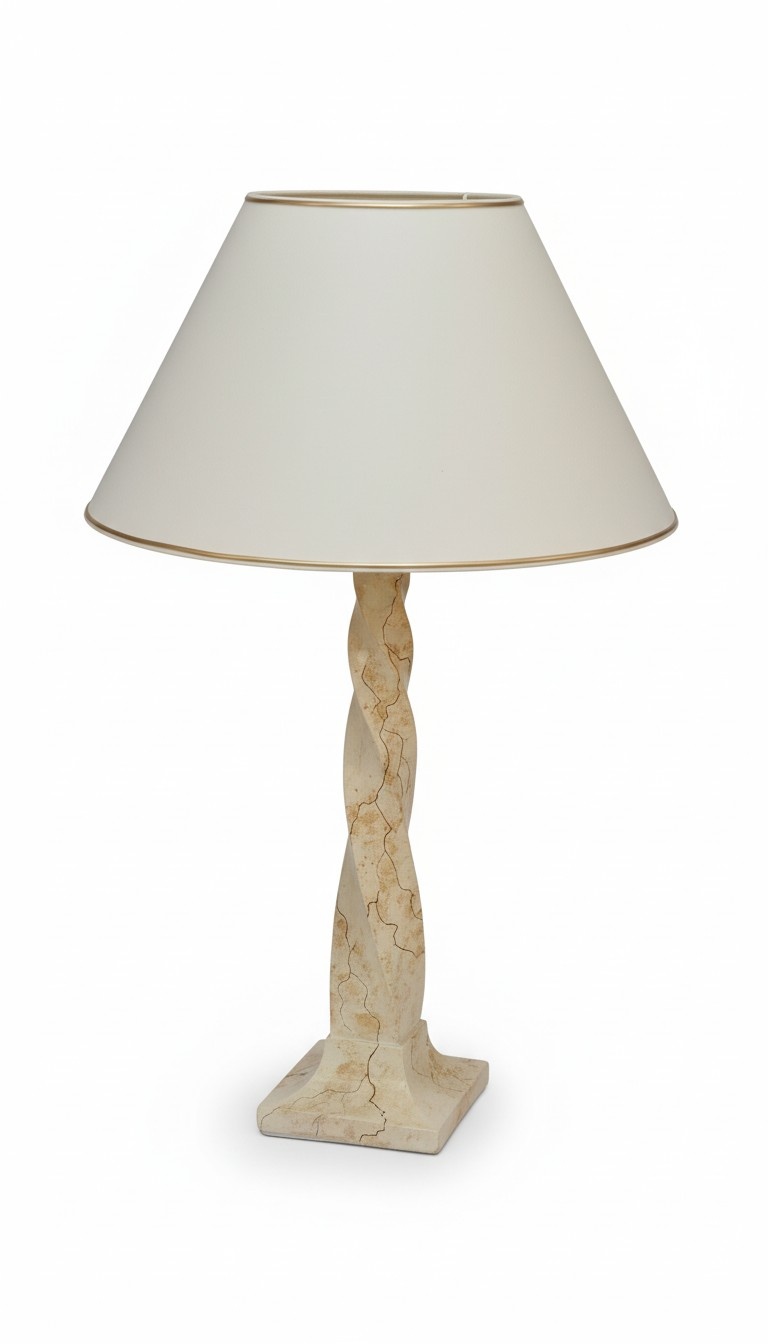 Design antique roman column style antique/stucco table lamp XXL 72cm high