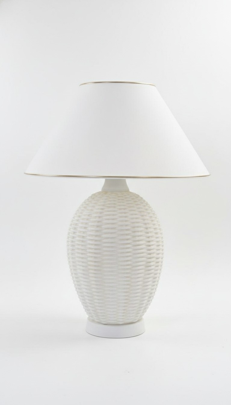 Classic style design artichoke figure stucco/acrylic table lamp XXL 58cm new