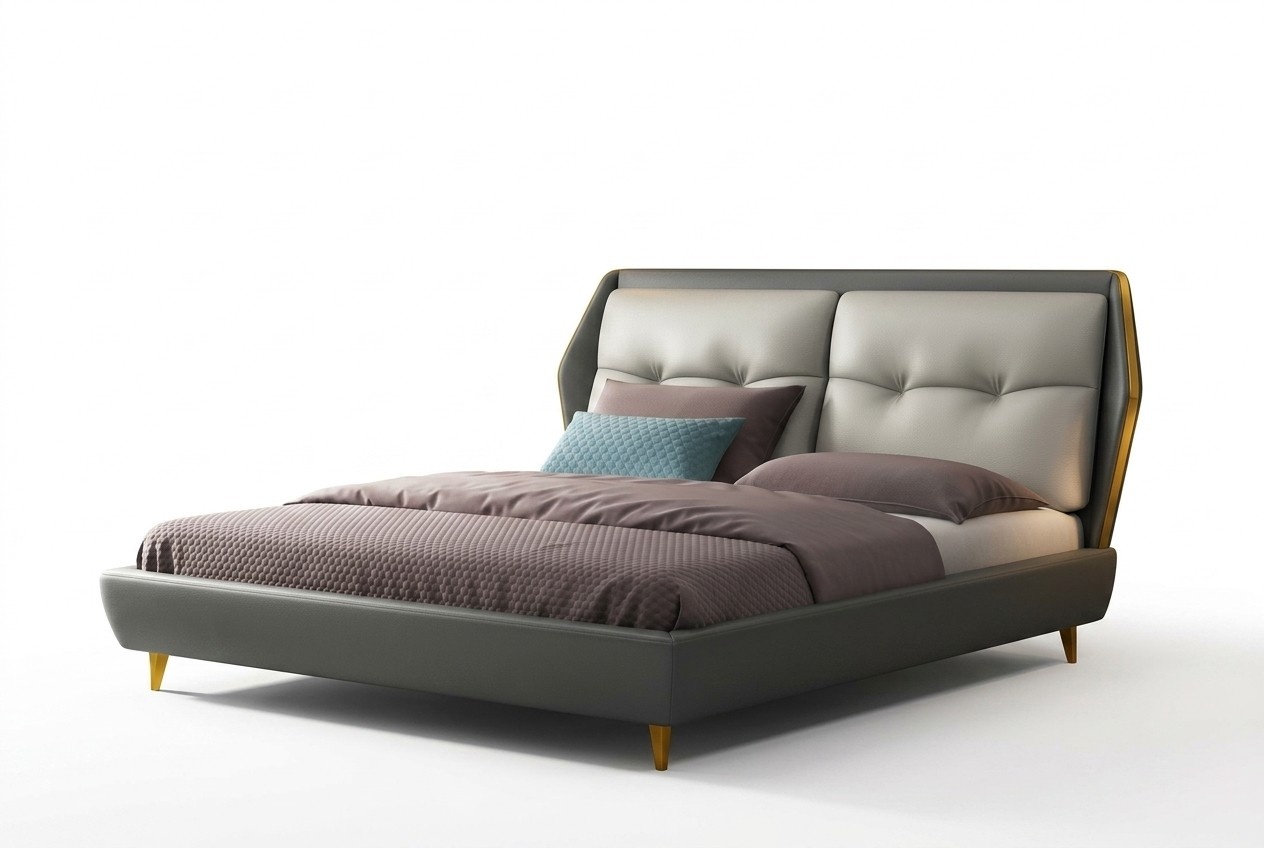 Design leather bed luxury upholstered beds 180x200 furniture bedroom