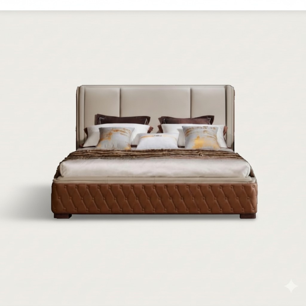 Design Leather Bed Luxury Upholstery Beds Double Modern Marriage 180x200 Modern New