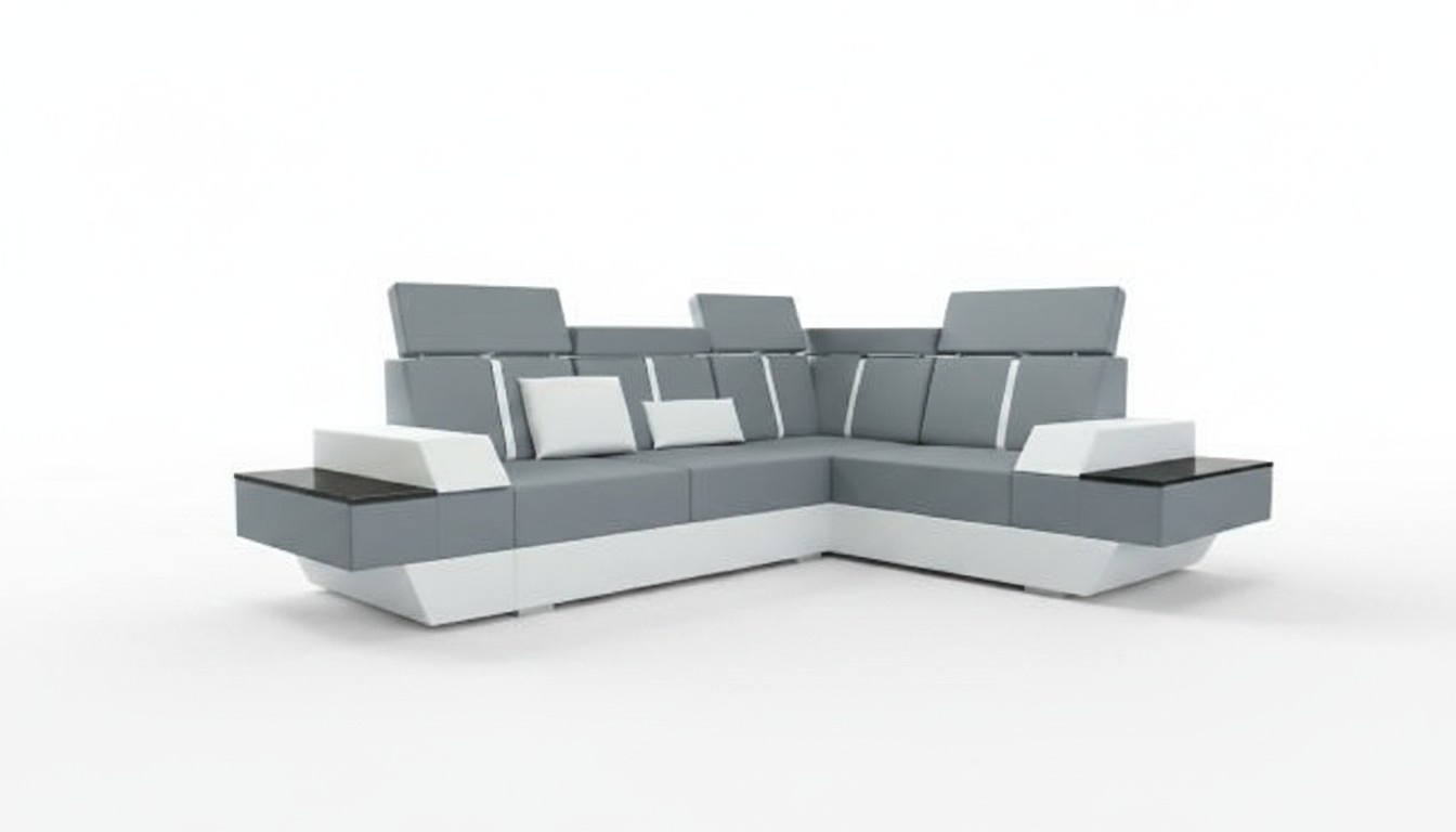 Design leather sofa USB living area upholstered sofa corner sofa custom-made