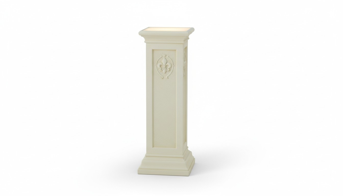 Classic style column design decorative floor lamp made of stucco/acrylic material