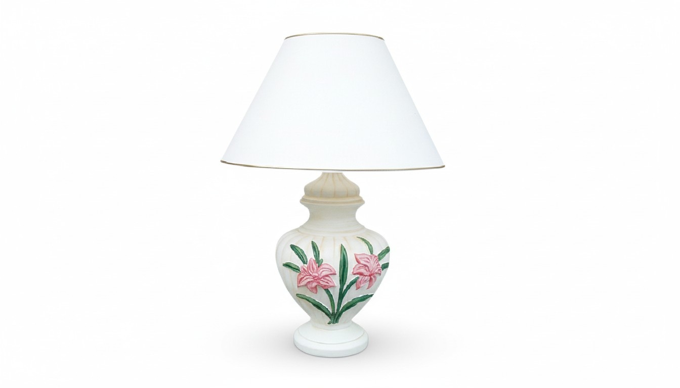 Design classic style made of stucco/acrylic material table lamp with flower picture 6815