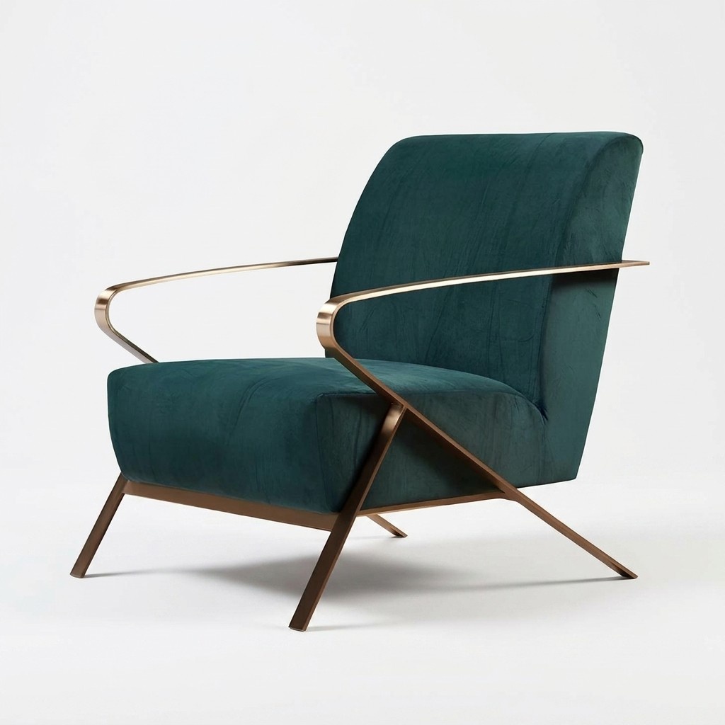 Design Lounge Club Relax Armchair Chair Upholstery Television Leather Textile Fabric Green
