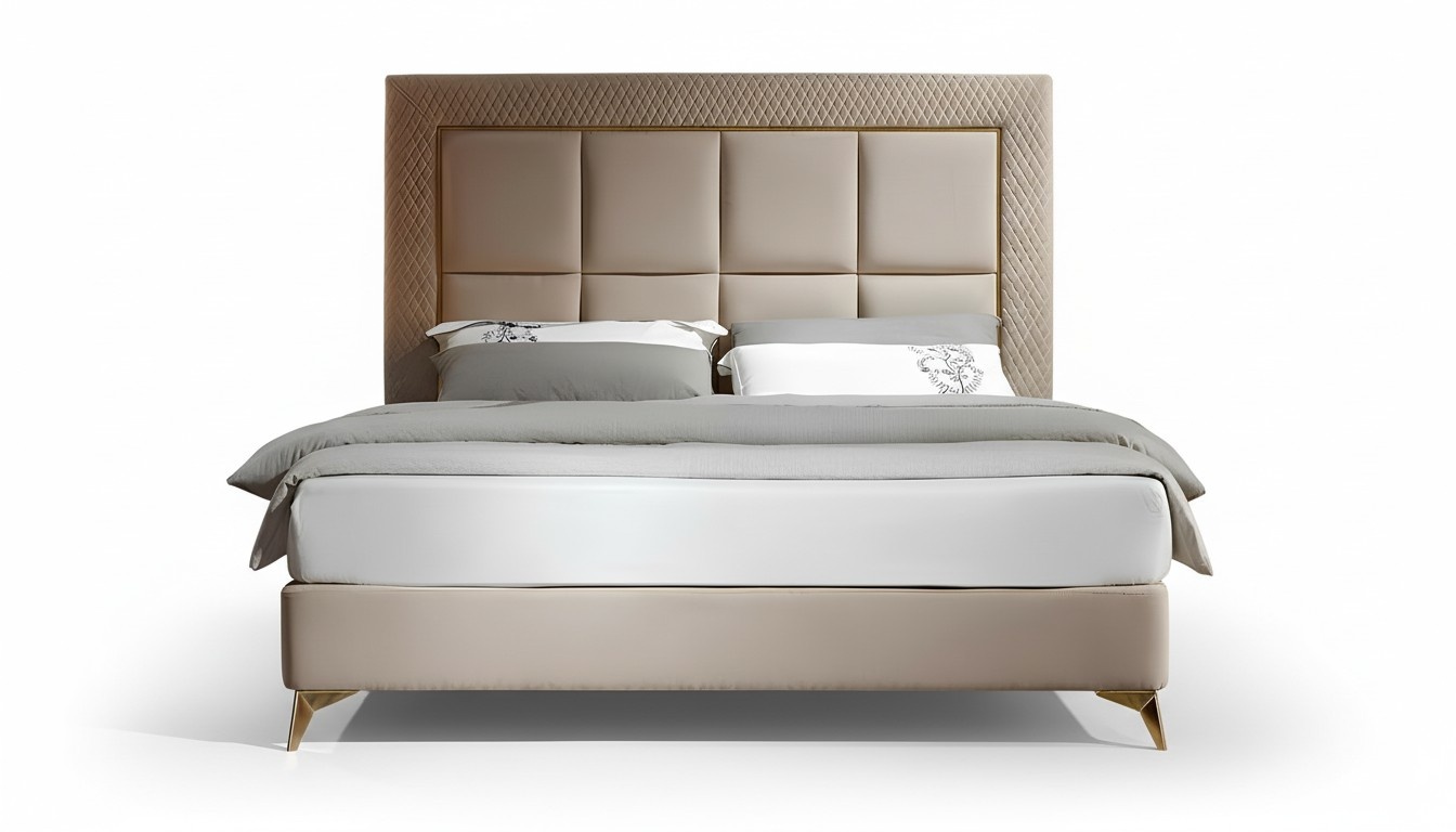 Design Luxury Double Hotel Beds Hotel Furniture Luxury Bedroom Bed Cushion New