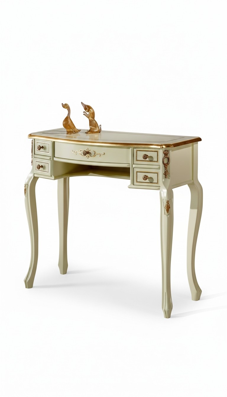 Design luxury furniture secretary antique baroque style table wood Italian furniture new