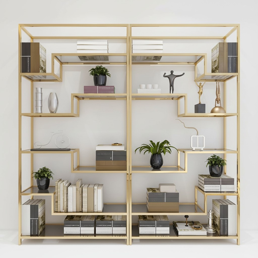 Design luxury shelf wall cabinet showcase shelves living room partition wall cabinets