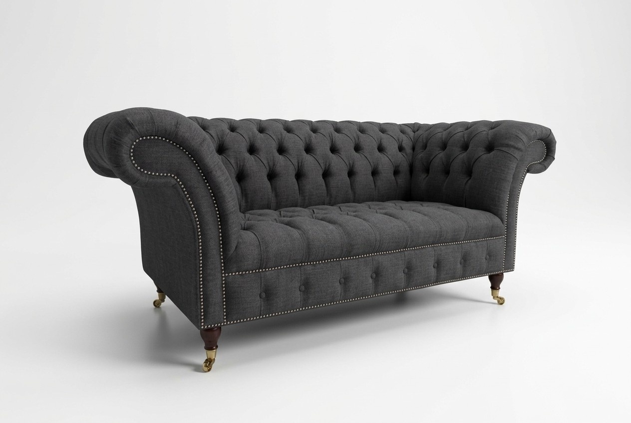 Design luxury sofa 2 seater couch upholstery classic textile sofas Chesterfield