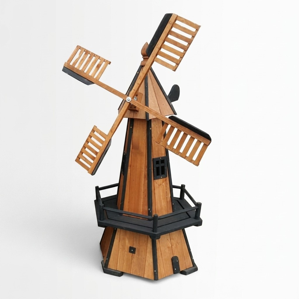 Decorative traditional sculpture designed as a colorful mill 127cm