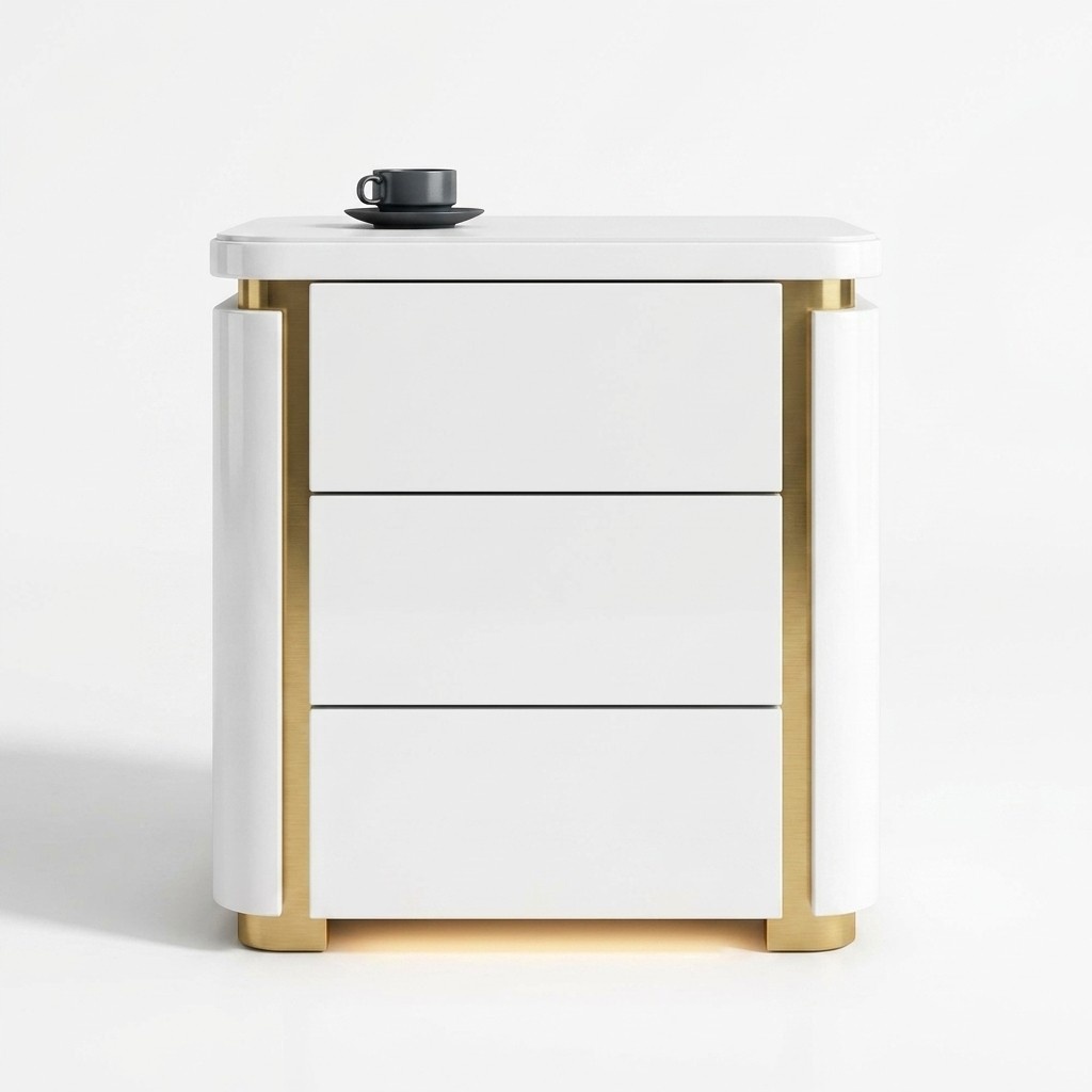 Design bedside table .console metal gloss tables consoles sleeping room side.
