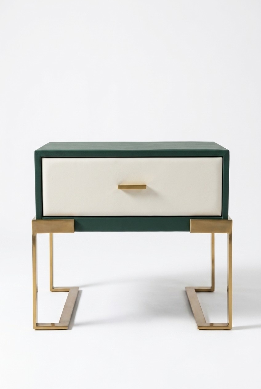 Design bedside table console metal gloss tables consoles sleeping room side !