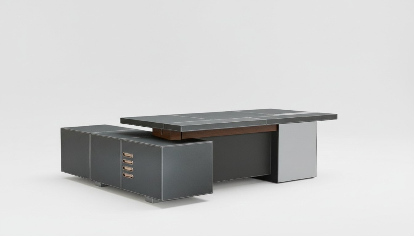 Design office furniture desk corner table boss leather wood tables new