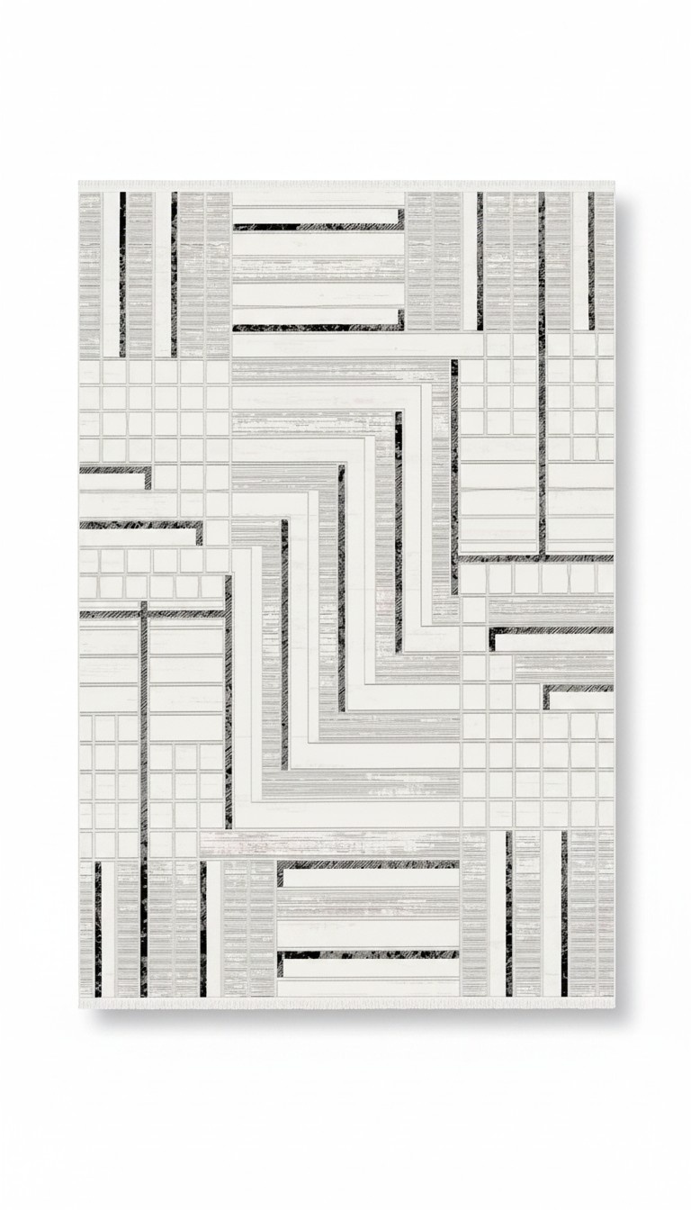 Design Orientte Rugs Abstract Carpet Black Living Room 160x230cm