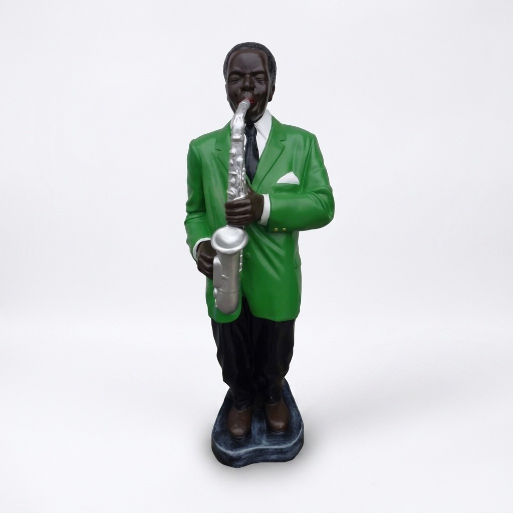 Classic style decorative figure designed as a musician playing on saxophone 110cm