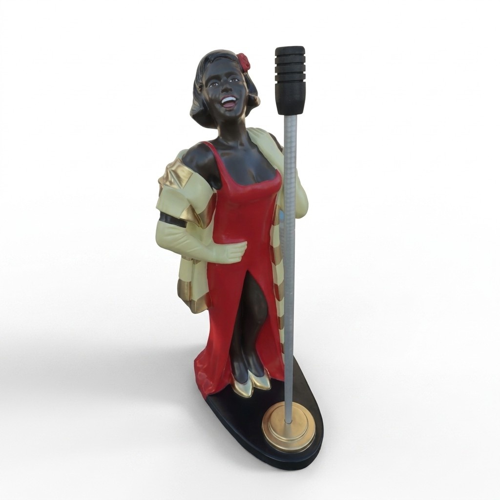 Classic style decorative sculpture designed as a jazz singer 110cm