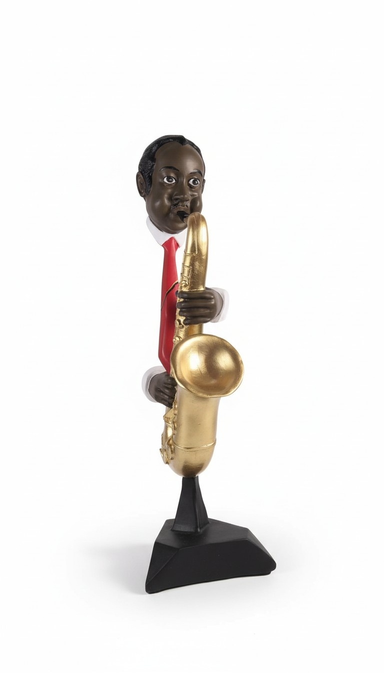 Design Saxophone Bust Figure Statue Sculpture Figurines Decoration 68,5cm
