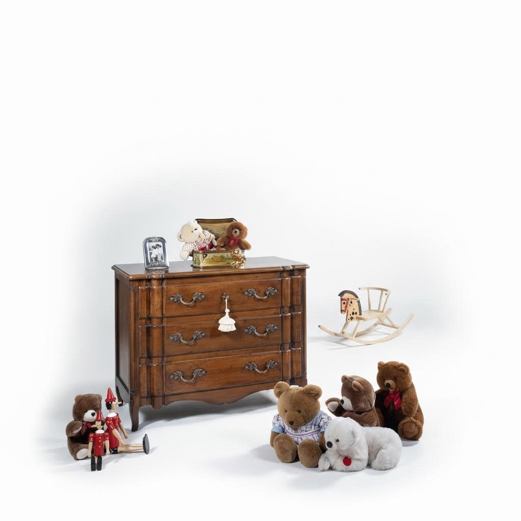 Design Sideboard 130cm Sideboard Cabinet Console Chest Brown Wood Furniture Italy