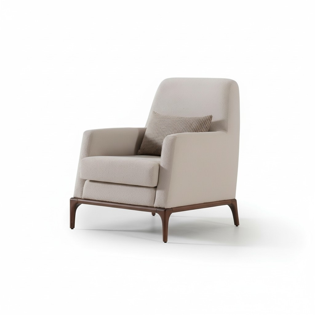 Design Sofa Armchair Couch Upholstery Luxury Textile Couches 1 Seater Grey