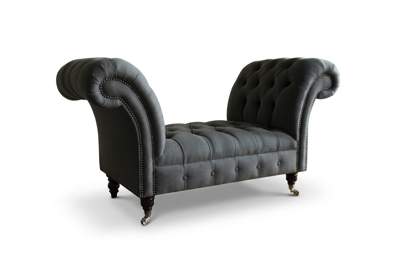 Design sofa armchair couch stool upholstered ottoman textile velvet footstool bench seat