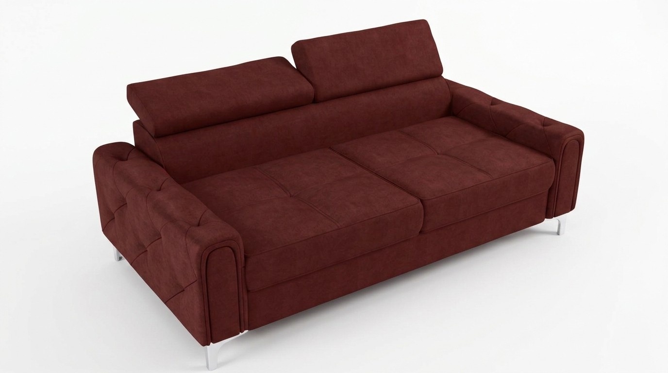 Design couches luxury upholstery furniture sofa couch seat leather textile new 186x100cm