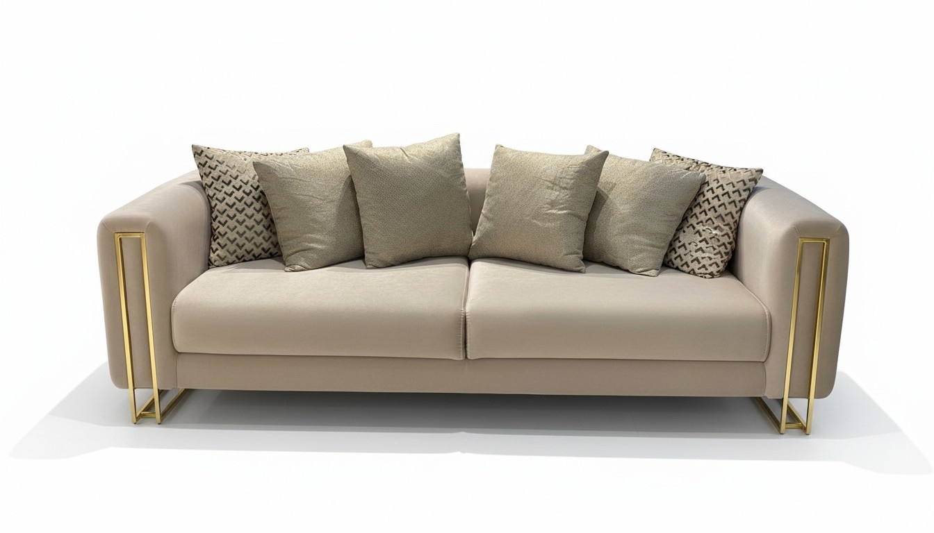 Design Sofa Modern 3 Seater Room Furniture Gray Sofas Three Seater Couch Upholstery