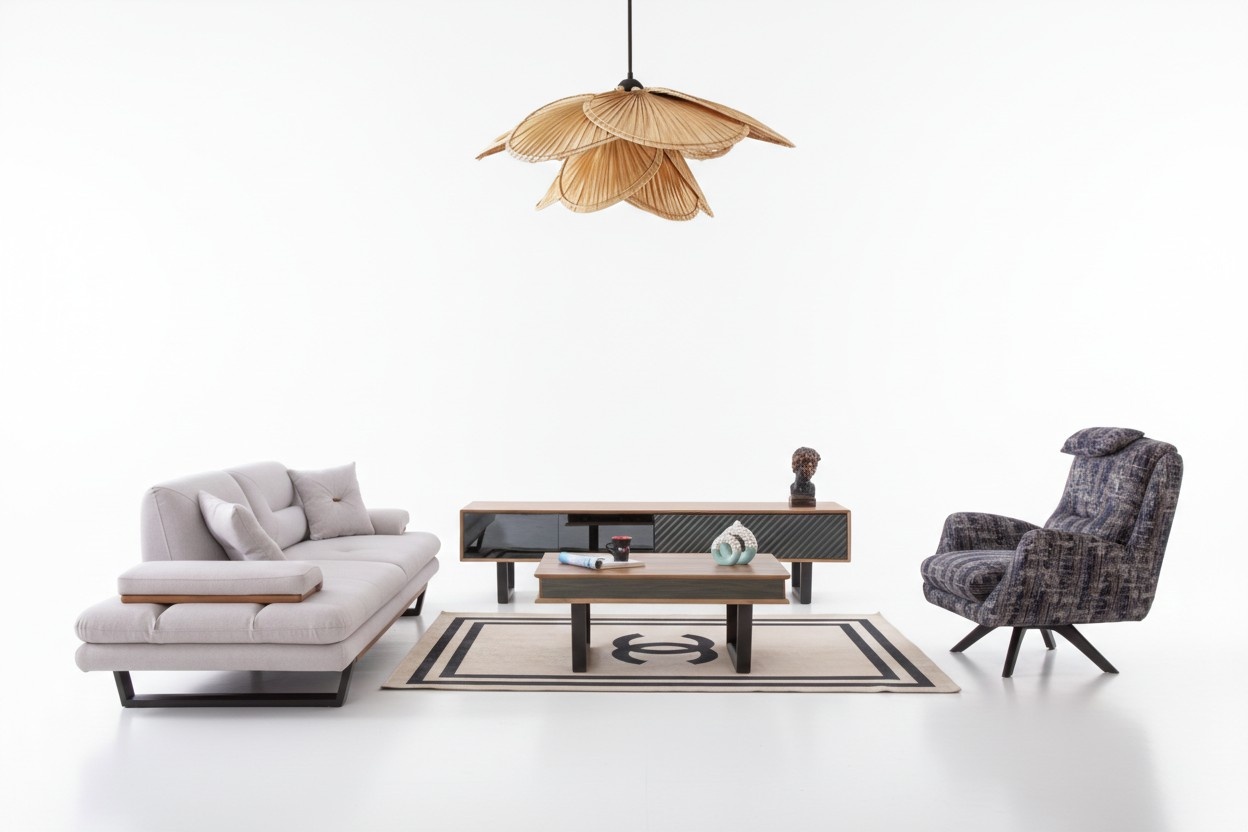 Design sofa set coffee table sofa 6-piece living room set luxury furniture