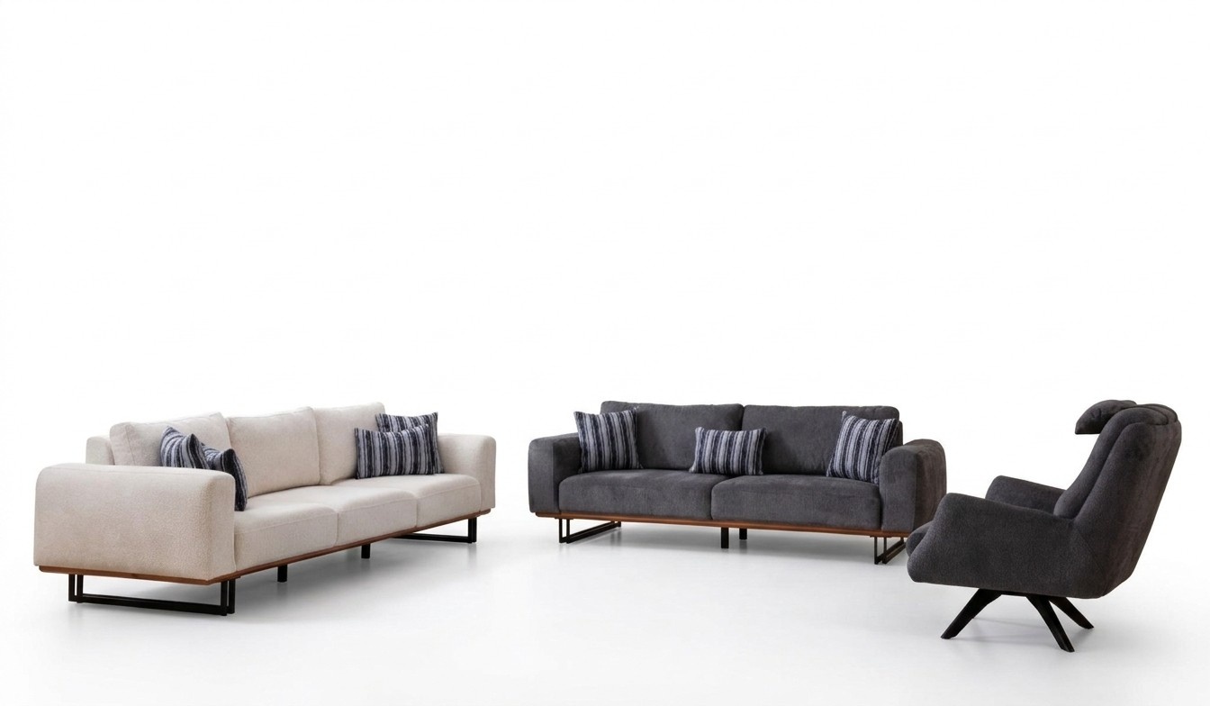 Design Sofa Set Living Room Set Modern Sets 4+3+1 Seat 3 Pieces