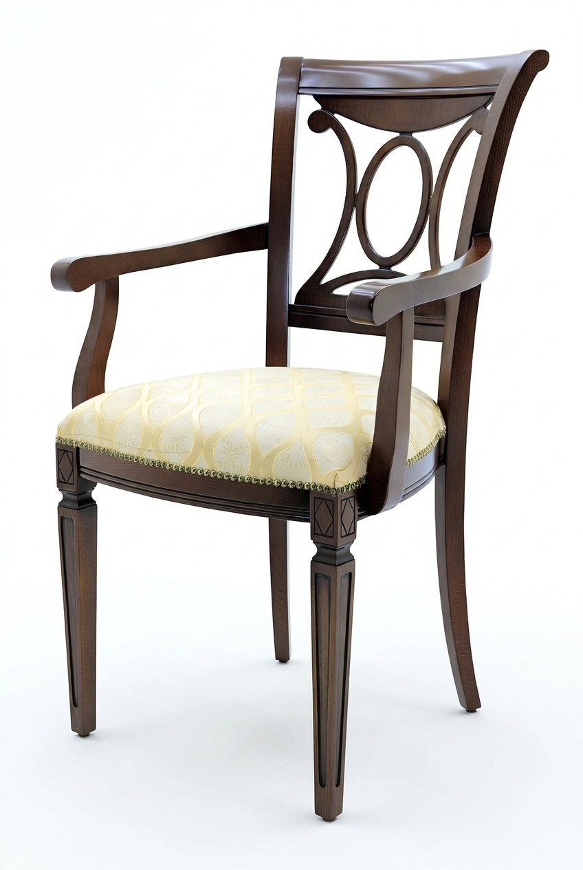 Design solid wood chair armrest chair recliner armchair dining room living room office