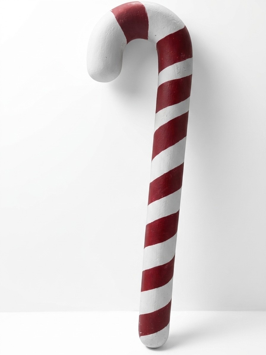 Christmas red-white colored lollipop standing decoration figurine 160cm height