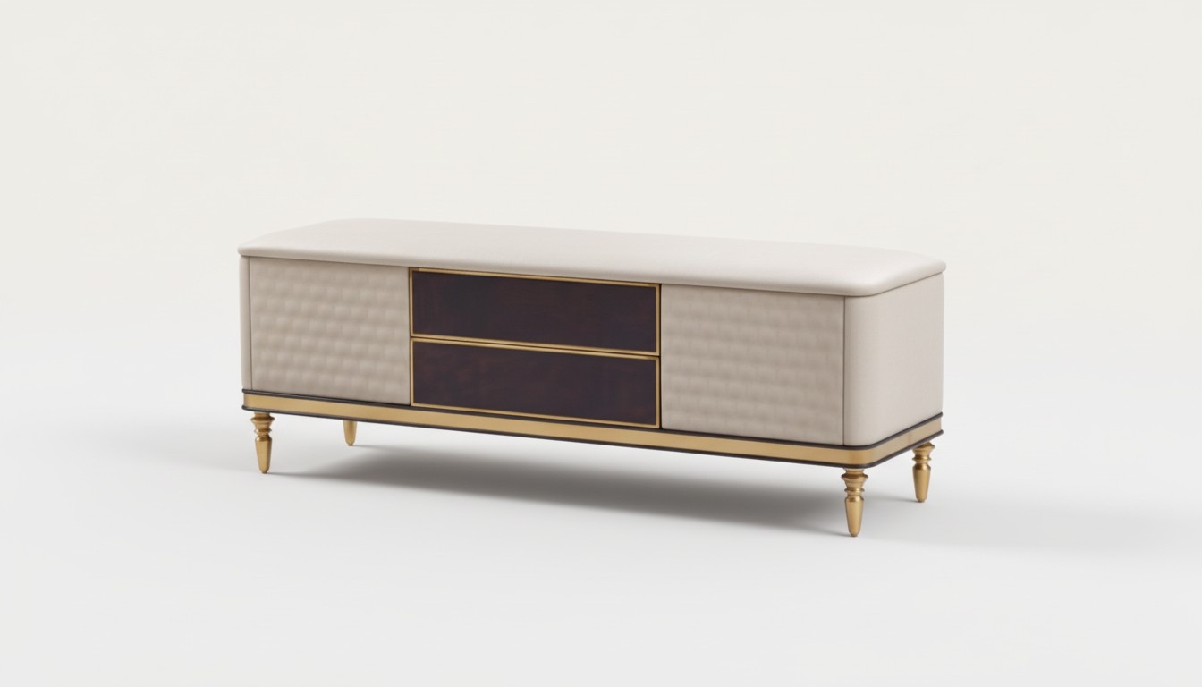 Design Stool Bench Luxury Pouf Footstool Furniture Upholstered Stool Seat Ottoman