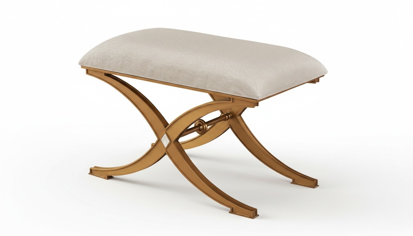 Design Stool Bench Luxury Pouf Footstool Furniture Upholstered Stool Seat 80x45cm