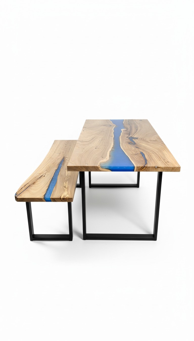 Design table bench dining table kitchen table living room tables solid 2 pieces new benches