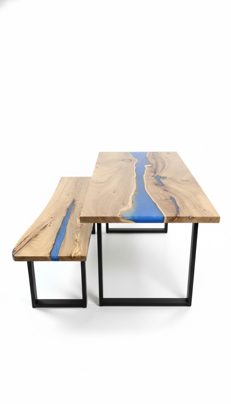 Design table bench dining table kitchen table living room tables benches solid epoxy new