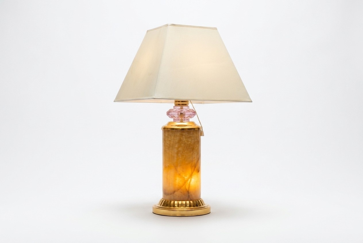 Design classic style table lamp made of acrylic/stucco material, 68 cm high