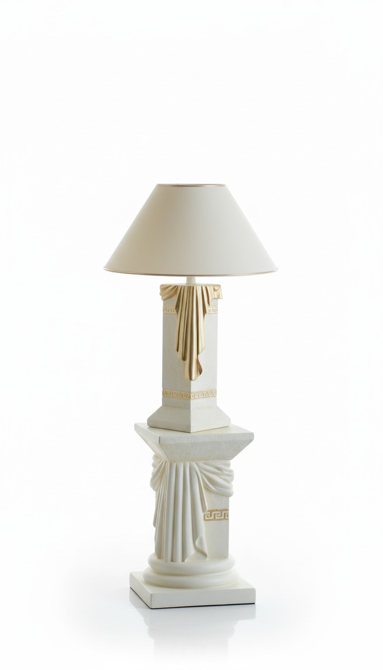 Design table lamp in antique greek column figure statue style decorative model - 6890