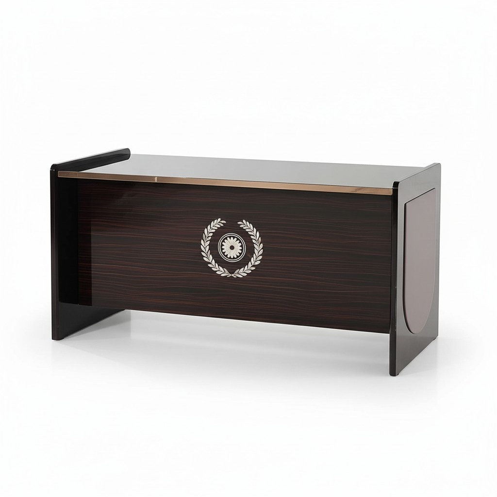 Design table secretary luxury writing office furniture metal high gloss tables wood new