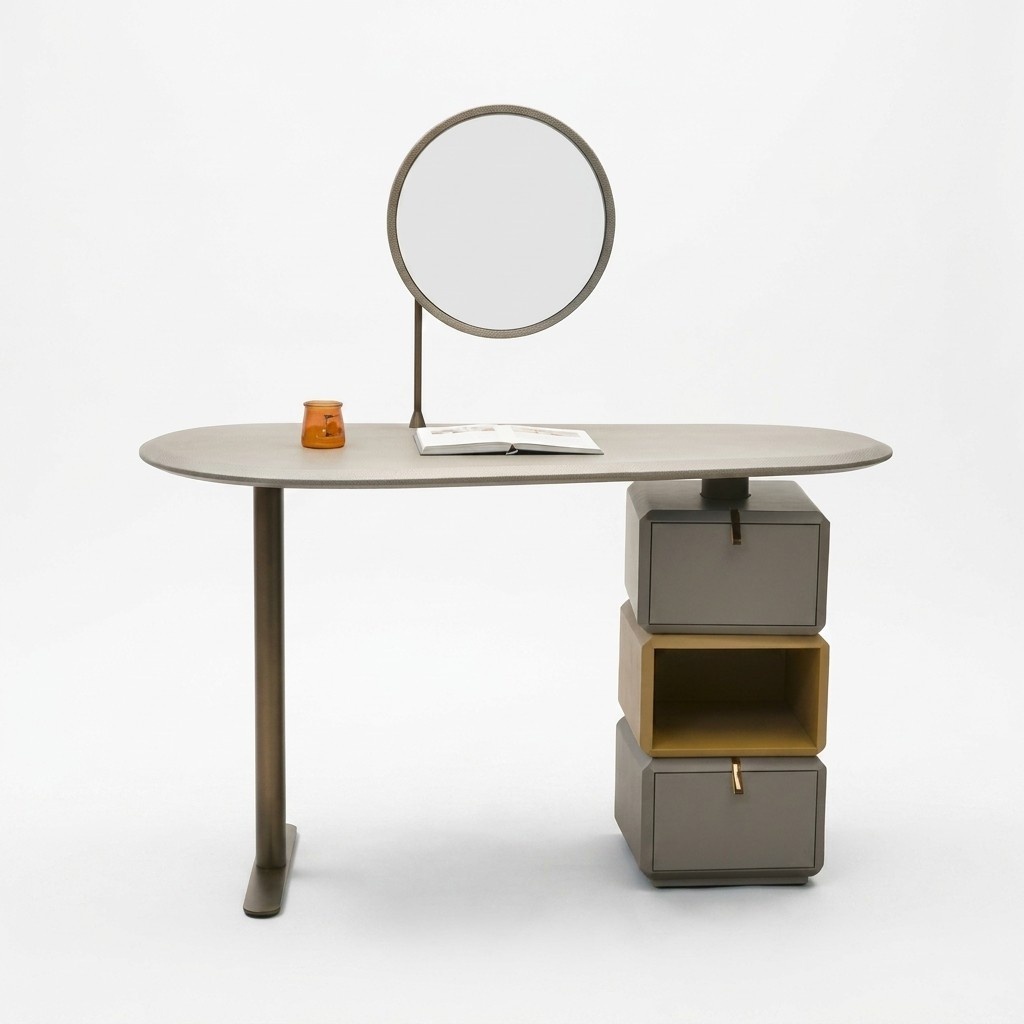 Design dressing table with mirror Luxury bedroom furniture 2-piece sideboard