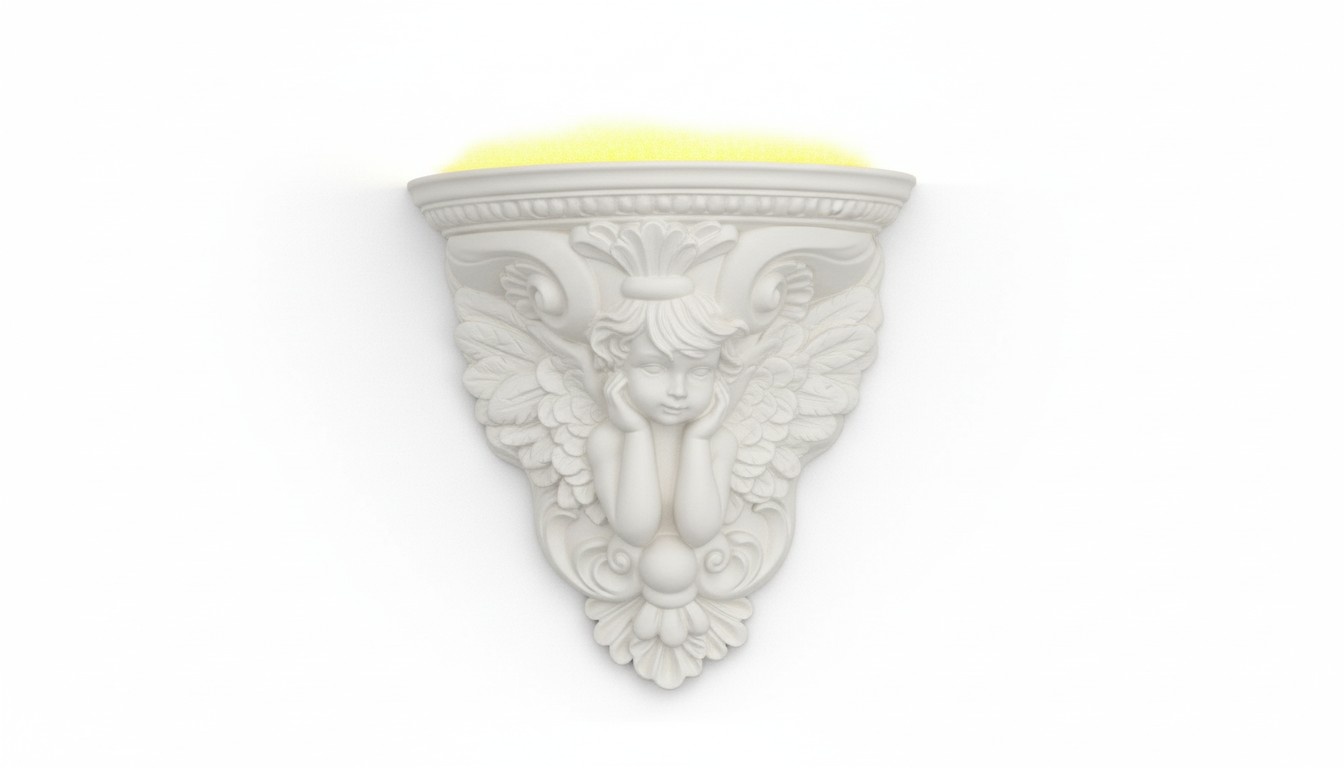Design wall sconce with angel picture decorative light lampshade, model - 6348 New