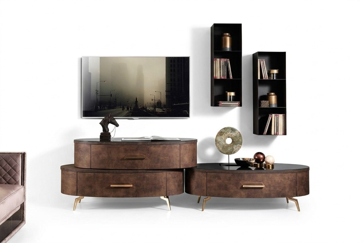Design wall unit sideboard rtv lowboard dresser 4-piece set wall shelf new