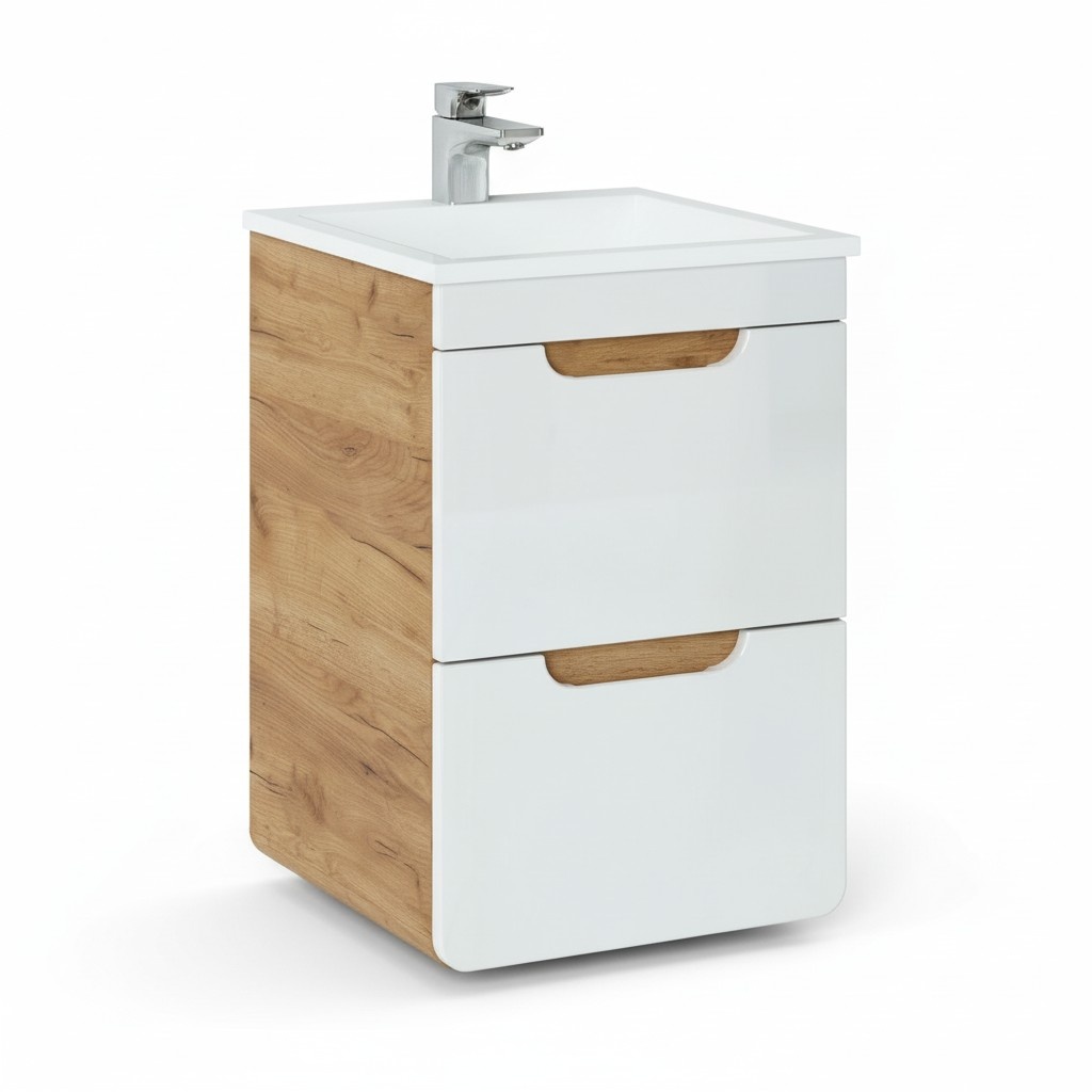 Design washbasin 50cm bathroom washbasin high gloss white new