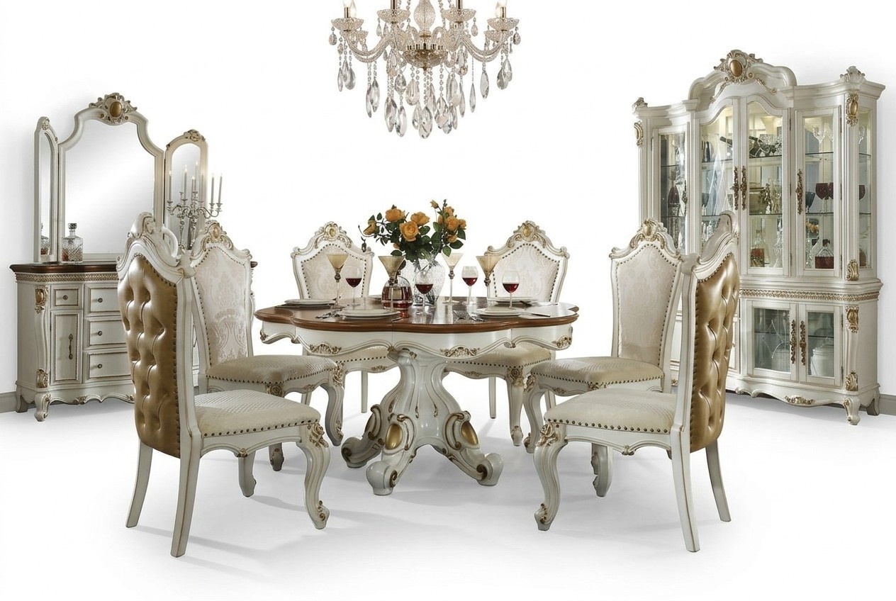 Design Wooden Table Round Dining Tables Luxury Class Living Room New