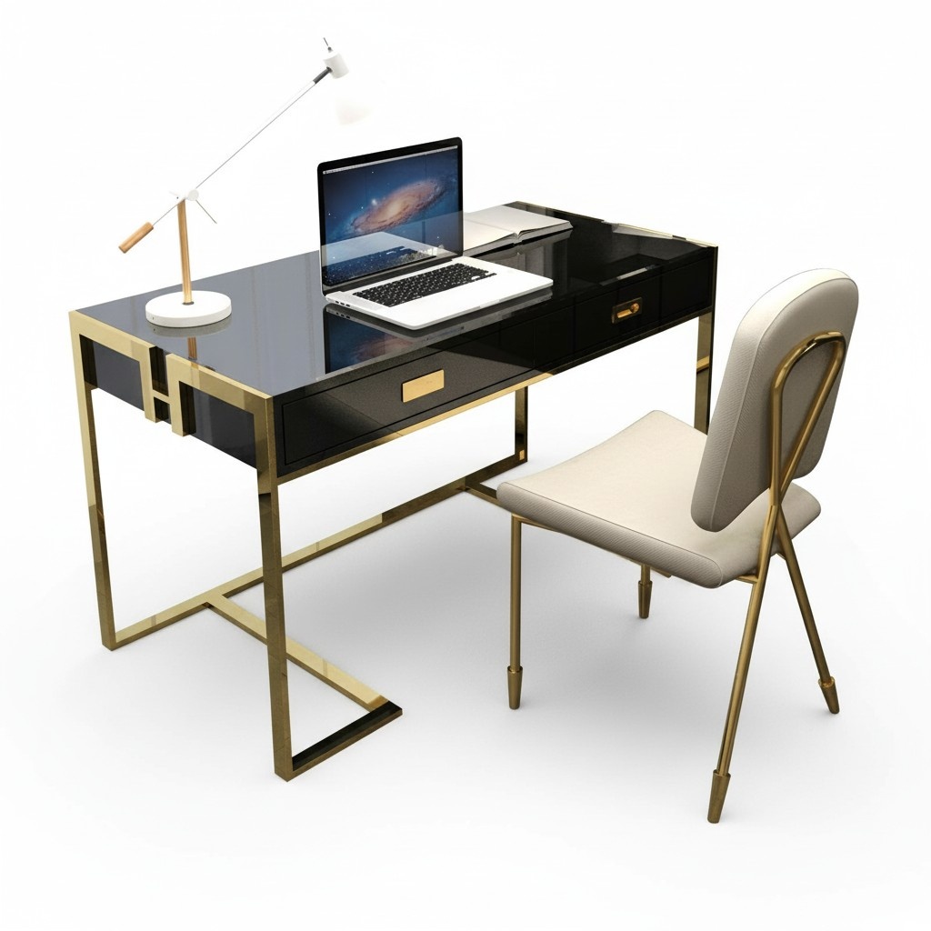 Design desk computer office work tables law firm high gloss luxury class